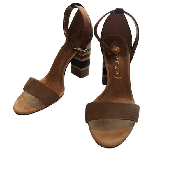 Vicenza Brown Leather Ankle Strap Sandals Block Heel Made in Brazil Size 36 - Picture 6 of 8